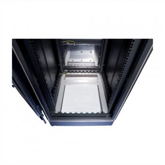 Bodenblech EMV, perforiert, mit Kableinführung, BOD.BLECH PERF.600 x 1000T EMC 