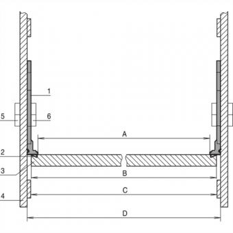 EMV-Schirmung zwischen Busplatine und Seitenwand, F BPL 6HE 