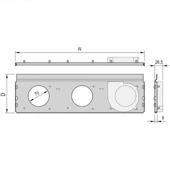 Radiallüftereinheit für ratiopacPRO air, LüfterWANNE 28TE 220T KPL. 