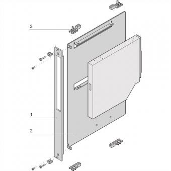 Laufwerkkassette mit U-Frontplatte geschirmt, für Slim Line CD / DVD, HD 1x 2,5-Zoll, 6 HE, vertikal 