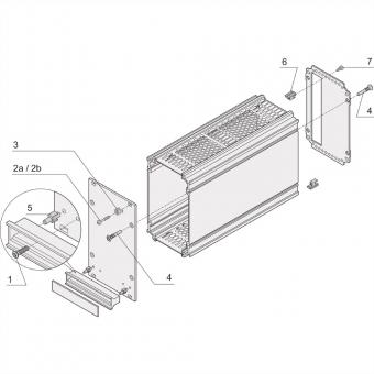 Montagematerial für fünf Kassetten, NTS FUER 5 KASSETTEN 