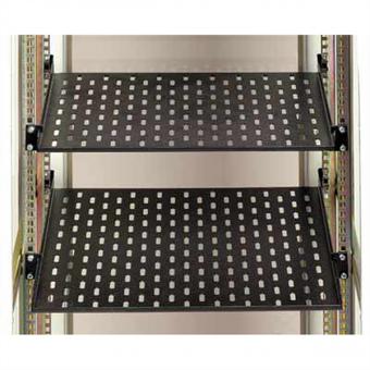 Etagère 19-pouces, 1U, noire, 435 x 150mm, max. 15kg 