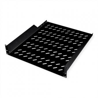 19-pouces Etagère 2U 550P, 25kg de charge noir 