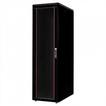 19-Zoll Netzwerkschrank Pro 47 HE, 600x1000 BxT Glastür schwarz 