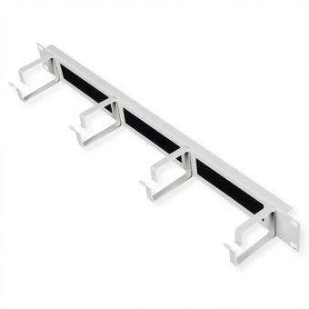 19-Zoll Rangierpanel 1 HE, mit Bürstenleiste 44x60mm grau 