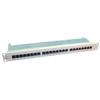 19-Zoll-Patchpanel, Kat.6, 24 Ports, geschirmt 
