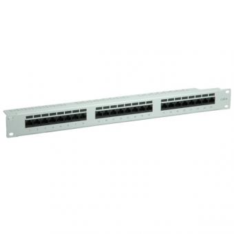 19-Zoll-Patchpanel, Kat.6/Class E, 24 Ports, ungeschirmt 