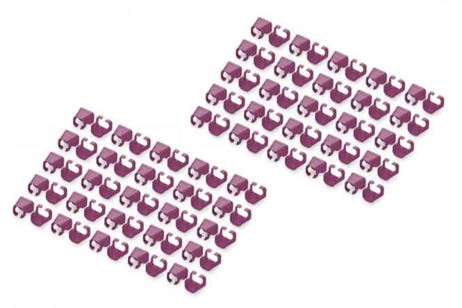 Farbclips für Patchkabel, Magenta 