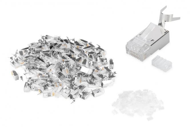 Modularstecker für Rundkabel, CAT 6A, geschirmt, 100 Stk. 