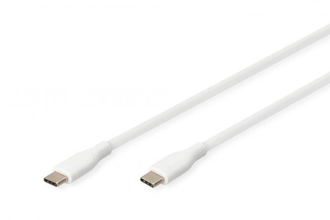 USB-C Silikon Anschlusskabel, 0,5m, weiß 