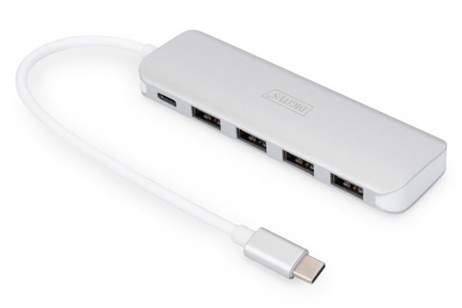 USB Type-C 4-Port Hub (USB 3.0) + PD 