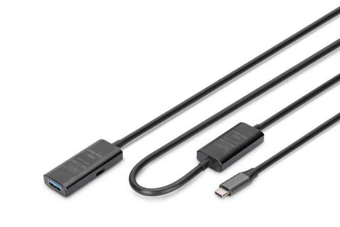 Aktives USB 3.2 Gen1 5G Verlängerungskabel, USB-C zu USB-A, 10m 
