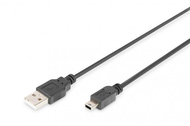 USB 2.0-Anschlusskabel, Typ A auf Mini B 
