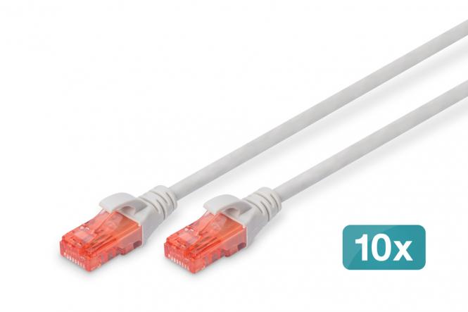 CAT 6 U/UTP Patchkabel - LSZH, 10 Stück 