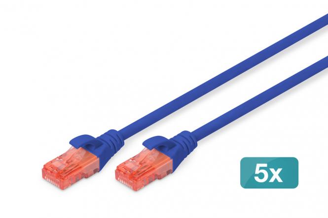 CAT 6 U/UTP Patchkabel - LSZH, 5 Stück 
