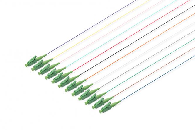 Durchgefärbte LC/APC simplex OS2 Pigtails 