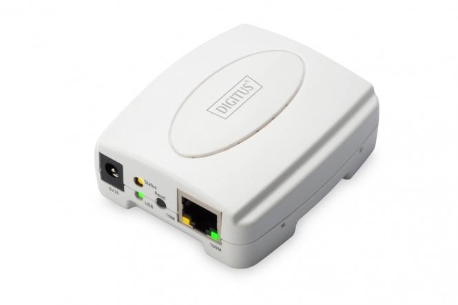 Fast Ethernet Print Server, USB 2.0 
