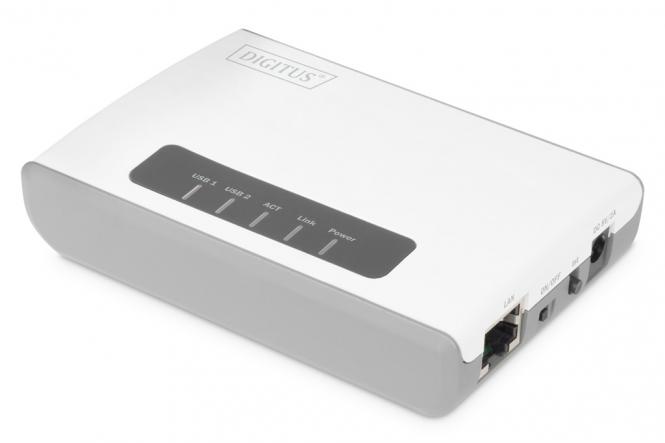 2-Port USB 2.0 Wireless Multifunction Network Server, 300 Mbps 