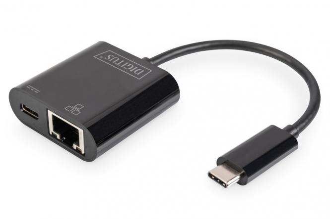 USB Type-C Gigabit Ethernet Adapter mit Power Delivery Unterstützung 