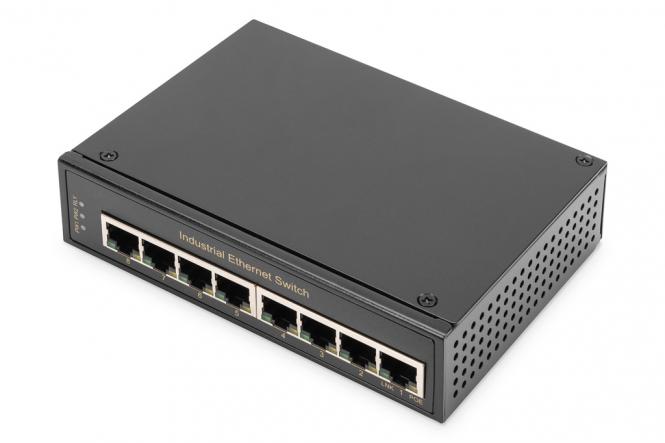 Industrial 8-Port Gigabit Switch, Unmanaged 