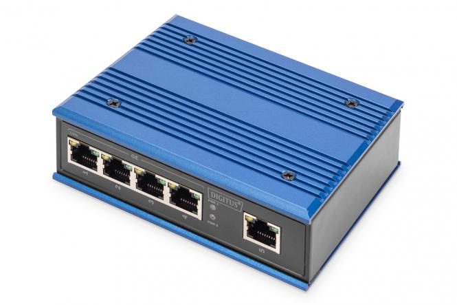 Industrial 5-Port Gigabit Switch, Unmanaged 