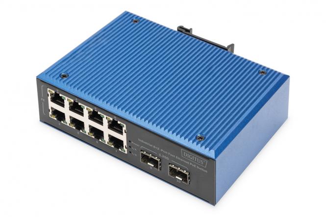 Industrial 8+2 -Port Fast Ethernet PoE Switch 