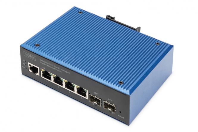 Industrial 4+2 -Port L2 managed Gigabit Switch 