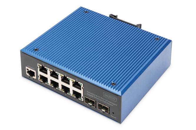 Industrial 8+2-Port L2 managed Gigabit PoE Switch 