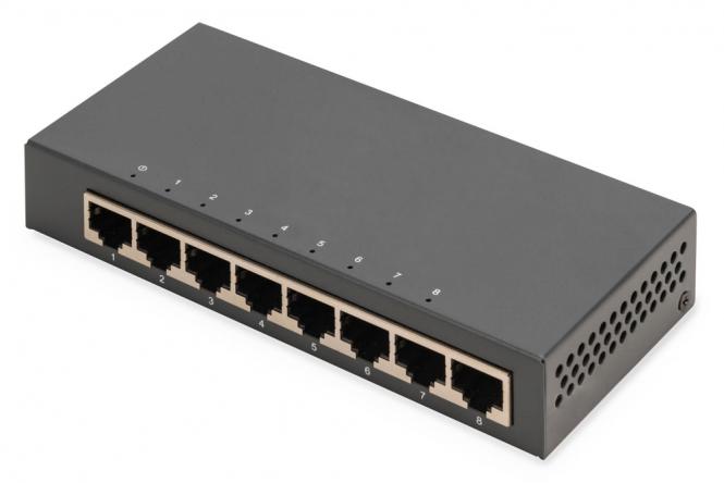 8-Port Gigabit Switch, Desktop, Unmanaged, Metallgehäuse 