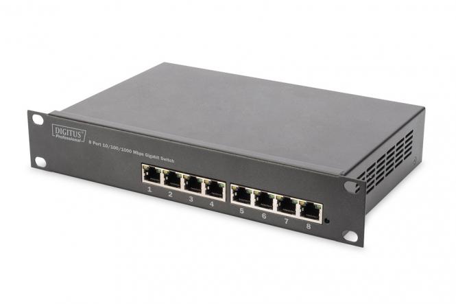 8-Port Gigabit Switch, 10 Zoll, Unmanaged 
