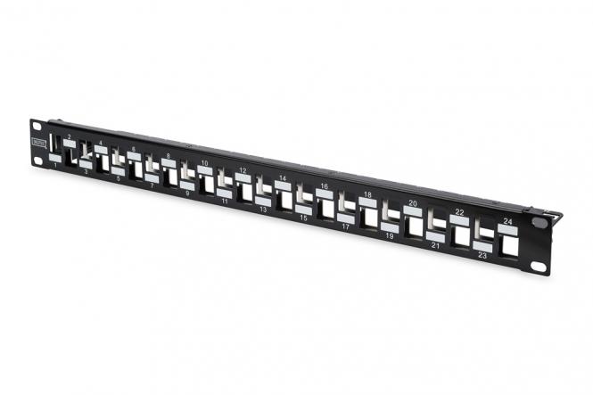 Modulares Patch Panel, 24-Port, abgestuft 