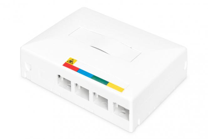 FTTX Leergehäuse für 4 x SC SX / LC DX Kupplungen 