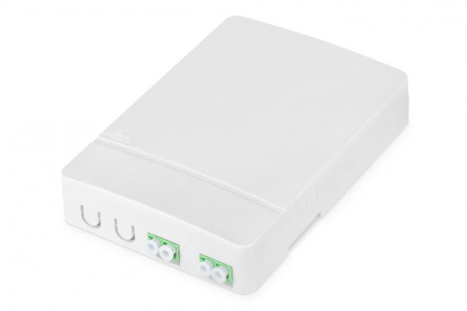 FTTH Gehäuse mit 2 x LC/APC DX Kupplung 
