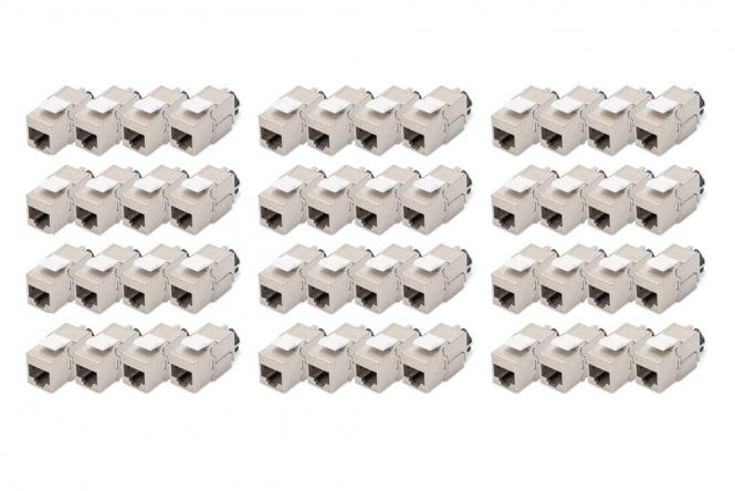 CAT 6A Keystone Modul, geschirmt mit intelligentem Kabelmanager, 48 Stk. 