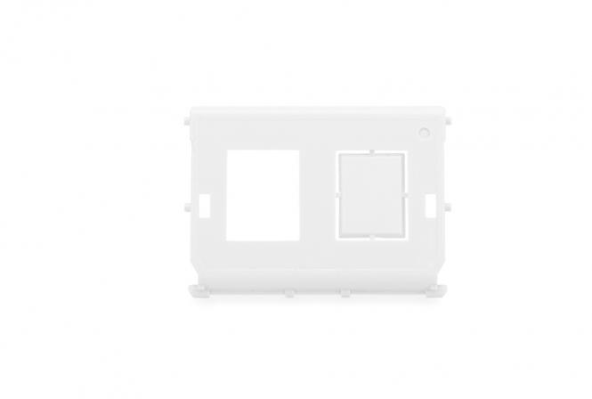 Einsatz für Datenanschlussdose für Keystone Module, IP44, Aufputz mit Klappdeckel 