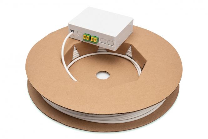 Fttx Installationskit, Vorkonfektioniert, 4-Faser, LC/APC Stecker, Länge 50,0m 