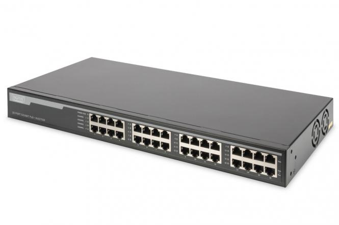 16-Port Gigabit Ethernet PoE+ Injektor, 802.3at, 250W 