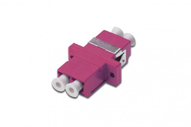 LC / LC Duplex Coupler, OM4, Farbe pink 