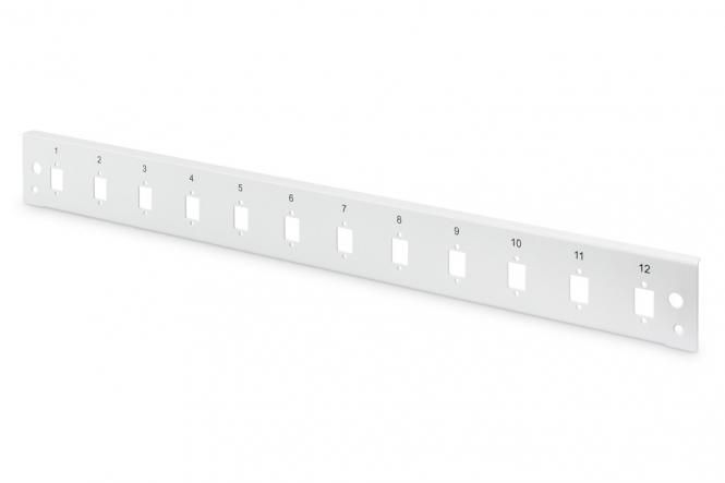 Glasfaser Spleißbox Frontblende, Schnellverschluss, 12x LC DX, SC SX, E2000 SX 