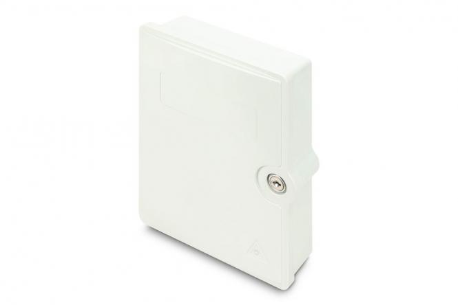 FTTH-FTTB-Anschlussgehäuse, bestückt, OS2, 12 Fasern, LC-PC 