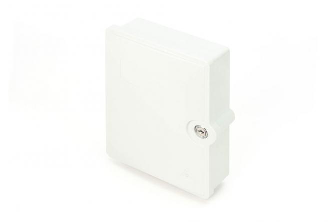 FTTH-FTTB-Anschlussgehäuse, bestückt, OS2, 12 Fasern, LC-APC 