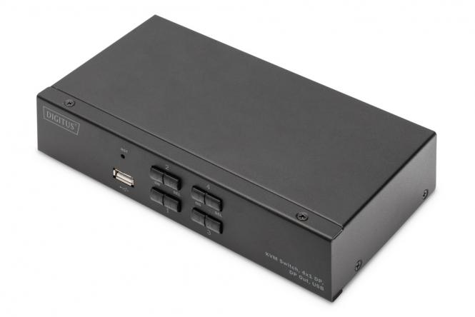 KVM Switch, 4x1 DP, DP Out,USB 