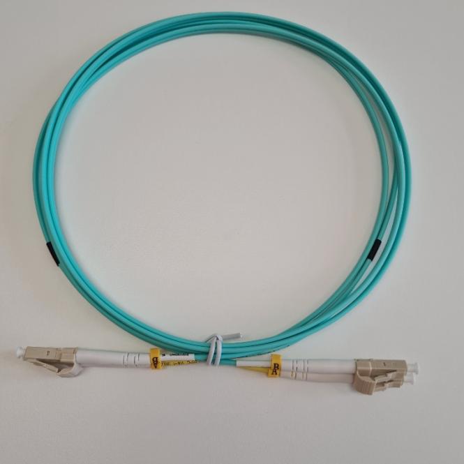 Duplex Jumper LC/LC 50/125µ , OM3, LSZH, aqua, 2,0mm 