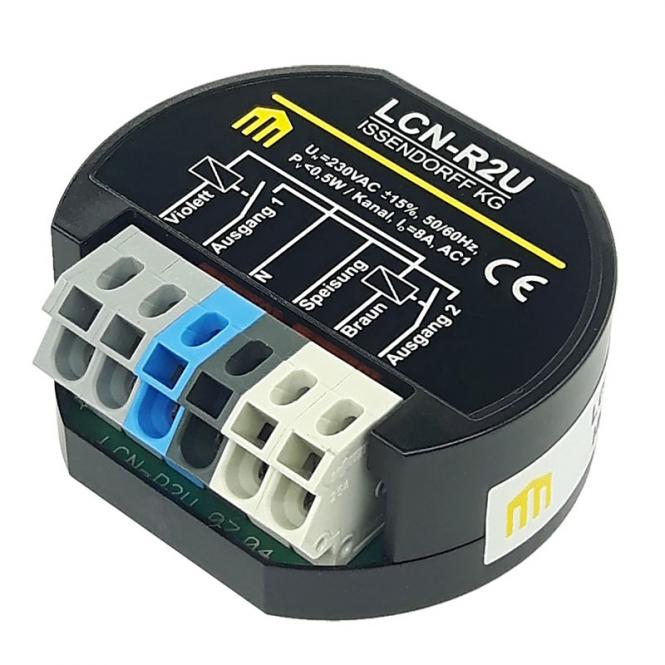 Relais 2-fach, 8A Unterputz für LCN-UPP 