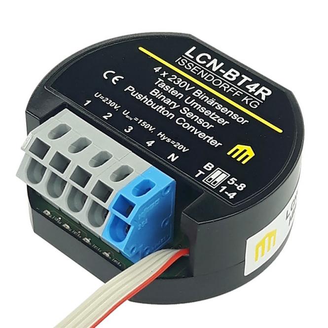 4-fach Tasten-/Binärsensor 230V, UP-Dose, I-Anschluss 