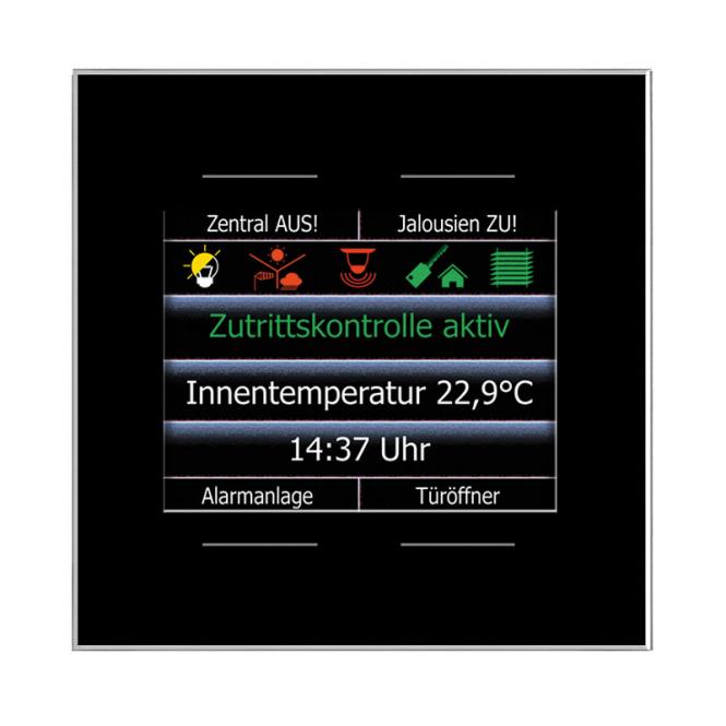 Glas-Farbdisplay 2,8-Zoll schwarz, mit 4 Tasten, integr. TS 