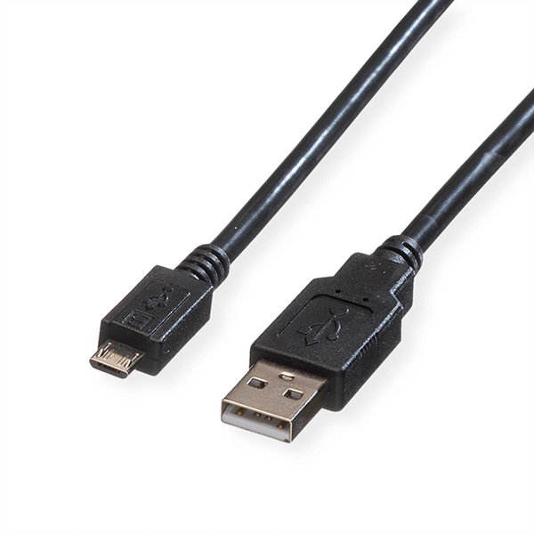 USB 2.0 Kabel, Typ A Stecker zu Micro B Stecker, 0,15m 
