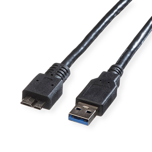 USB 3.0 Kabel, A Stecker zu Micro B Stecker, 0,8m 