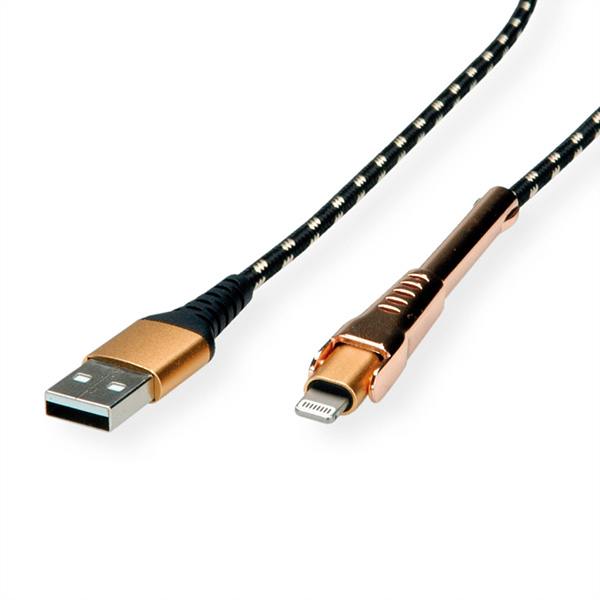 GOLD USB 2.0 Sync- und Ladekabel mit Lightning Connector 