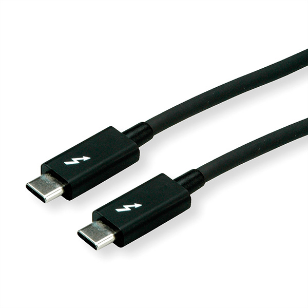 Thunderbolt 3 Kabel, 20GBit/s, 5A, ST/ST, schwarz, 2m 